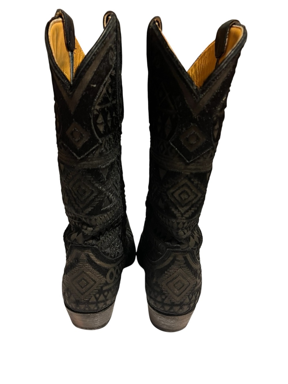 Old Gringo Black with Mohair Western Knee-High Cowgirl Boots - Women's 8 B 🤩 - Picture 4 of 9